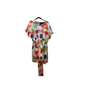 🎨 SHEIN Colorful Abstract Print Button-Up Romper – Size XL US